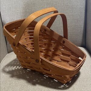 Longaberger Vegetable Baguette Basket 13" long slanted, 1991